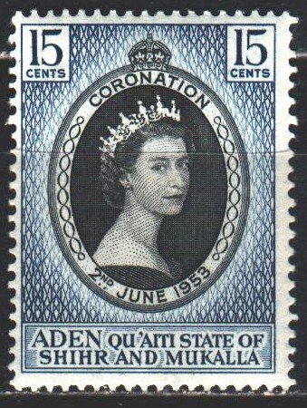 South Arabia. 1953. 28. Queen Elizabeth 2 of Great Britain. MNH.