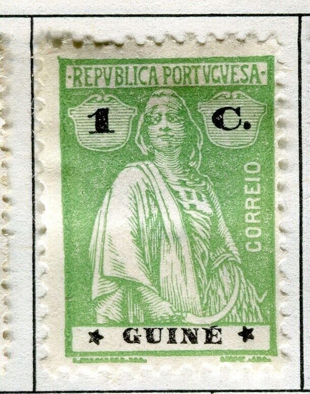 PORTUGUESE GUINEA;    1914 early Ceres type issue Mint hinged 1c. value