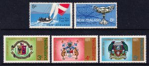 New Zealand 1971 One Ton Cup & Cities Complete Mint MNH Sets SC 471-475