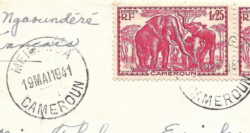 Doyle's_Stamps: French Cameroun Postal History - World War II Era Cover/Usage