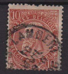 BELGIUM 1893 - Scott 65 used - 10c, King Leopold 