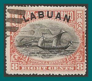 Labuan 1897 Malay Dhow, p16, cancelled  79,SG94ca