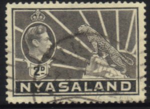 Nyasaland - 1938 KGVI 2d grey Used SG 133