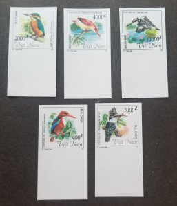 *FREE SHIP Vietnam Kingfishers 1996 Birds Fauna Flower stamp margin) MNH *imperf