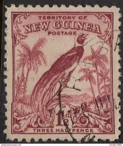 NEW GUINEA 1932 1.5d Clarat Bird of Paradise SG178 Fine Used