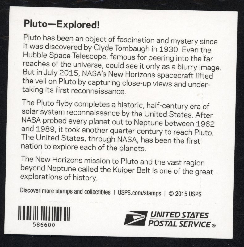 SCOTT 5077-78 2016 PLUTO EXPLORED ISSUE MINT SHEET NH VF!