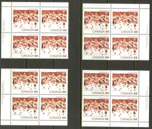 Canada Sc# 1042 MNH PB Set/4 1984 64c Christmas