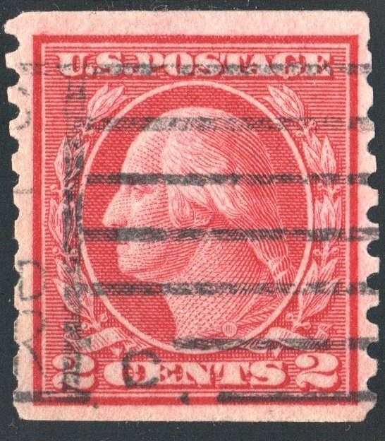 SC#492 2¢ Washington Coil Single (1916) Used