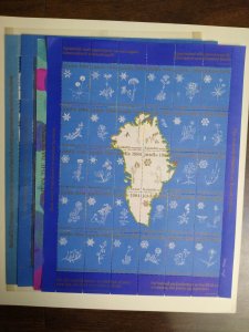 XL item Greenland 1979, 1981, 1983, 1984 xmas seal MNH sheets