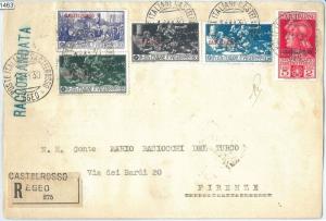 71463 - EGEO Castelrosso - Postal History - FERRUCCI Series on RECOMMENDED ENVELOPE-