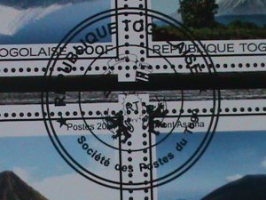 ​TOGO- 2021- WORLD FAMOUS BEAUTIFUL VOLCANOS CTO SHEET VF LAST ONE FANCY CANCEL