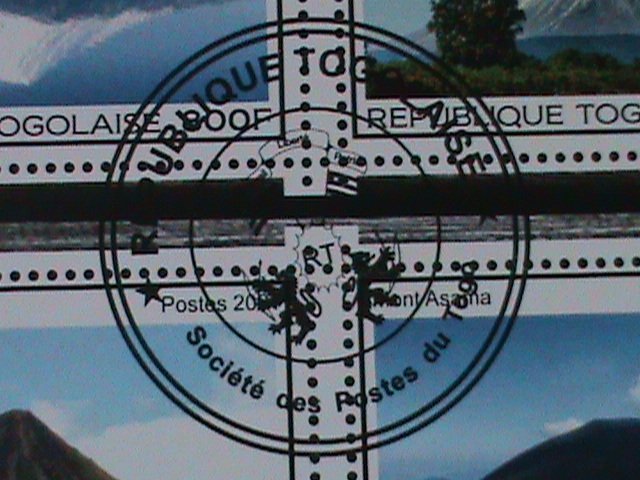 ​TOGO- 2021- WORLD FAMOUS BEAUTIFUL VOLCANOS CTO SHEET VF LAST ONE FANCY CANCEL