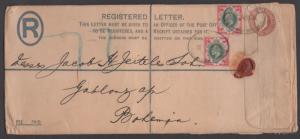 *Great Britain Registered Cover, HG# 31f, SC# 138x2, 1904