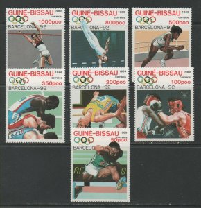 Thematic Stamps Sports - GUINEA BISSAU 1989 OLYMPICS 92 7v 1119/25 mint