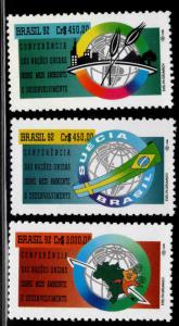 Brazil Scott 2367-2369 MNH** 1992 UN Conference set