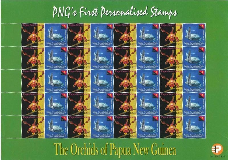 PAPUA NEW GUINEA 2007 Orchids Flowers Wildlife 18 Sheets MNH (PAP225