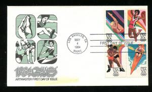 US 2085a ADDR 1984 Olympics LA Blk 4, ArtMaster