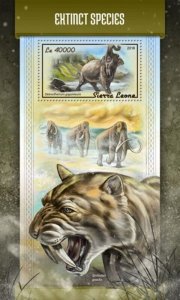 Sierra Leone - 2018 Extinct Species - Stamp Souvenir Sheet - SRL18117b