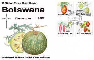 Botswana - 1985 Edible Wild Cucumbers FDC SG 586-589