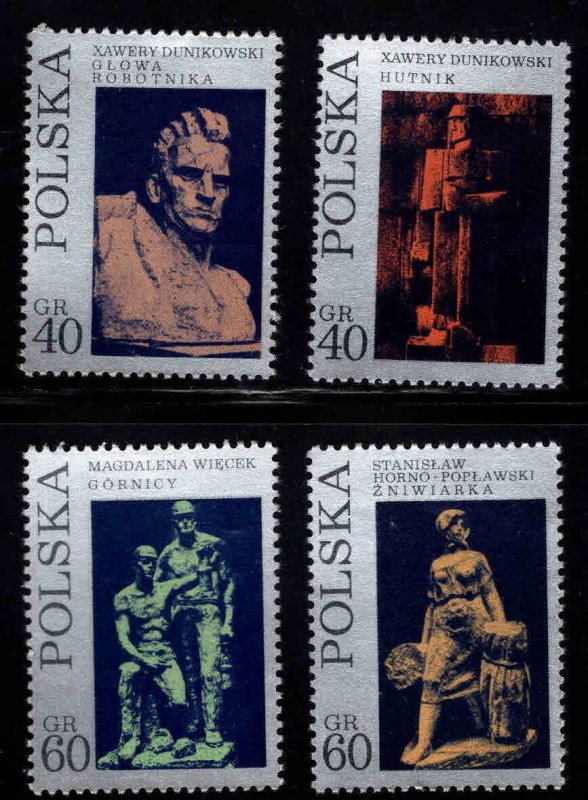 Poland Scott 1827-1830 MNH** sculpture set