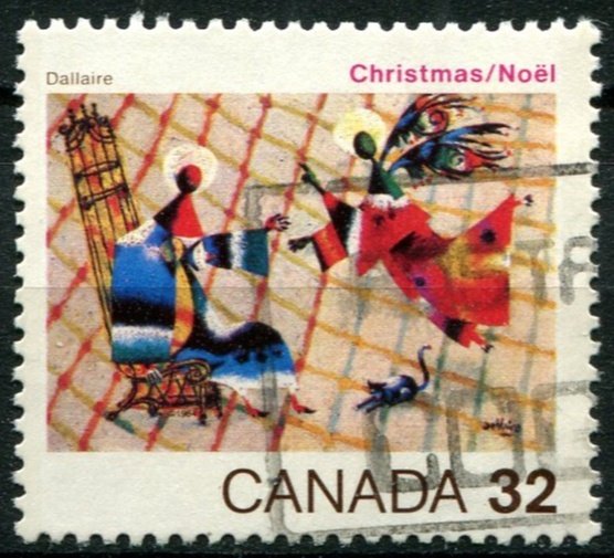 Canada Sc#1040 Used, 32c multi, Christmas (1984), Religious Paintings (1984)