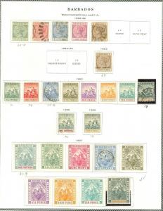 EDW1949SELL : BARBADOS Nice Mint & Used collection on Scott pgs. Scott Cat $932.