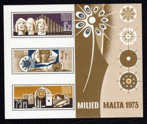 Malta 1973 Christmas Mint MNH Miniature Sheet SC B15a