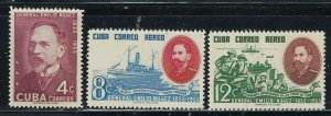 Cuba 549, C127-28 MNH 1955 Complete set