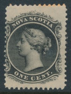 Nova Scotia Sc 8  1 cent Black Mint Hinged with full gum