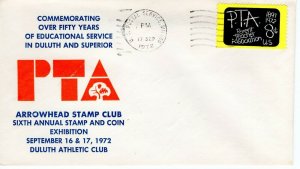 PTA OVER 50 YEARS OF SERVICE,  USPS, MN  1972  FDC13449