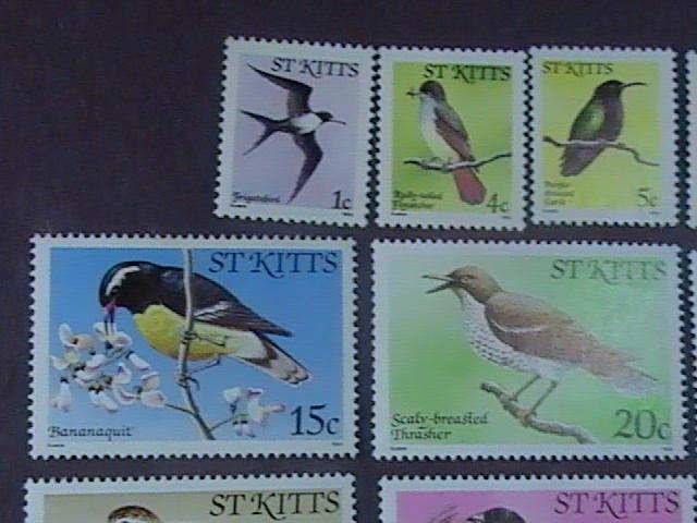 ST.KITTS # 49a-66a -MINT/NEVER HINGED---COMPLETE SET-----BIRDS-----1992