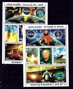 Mongolia 2355-56 MNH 1998 John Glenn Space sheets
