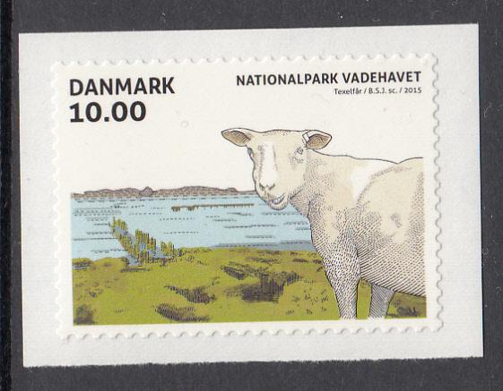 Denmark MNH 2015 10DKK Texel sheep - The Wadden Sea National Park