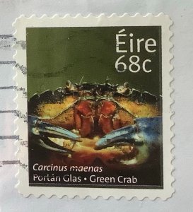 Ireland 2014 Scott 2041 used on paper - 68c, Wildlife, Green Crab