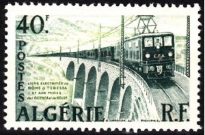 ALGERIA 1957 Transport Train Bridge: Bone-Tebessa Railroad Electrification, MNH