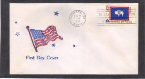 FDC 1676 13c Wyoming (Unkn Cachet-U/A) CV39504