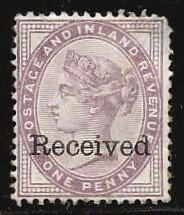 Great Britain #89 Note Received Overprint Unused