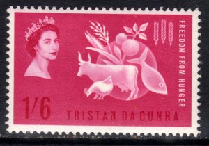 Tristan Da Cunha 1963 QE2 1/-6d Freedom From Hunger MM SG 68 ( J656 )