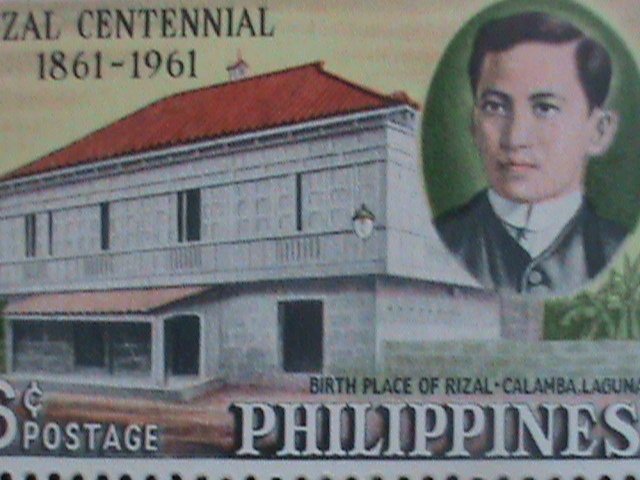 PHILIPPINES-1961 SC# 652-3 CENTENARY BIRTH OF JOSE RIZAL MNH BLOCK OF 4 STAMPS
