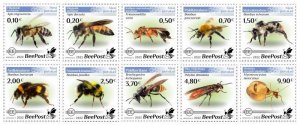 Estonia 2022 Honey insects BeePost Set of 10 stamps MNH