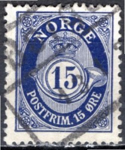 Norway; 1920: Sc. # 84: Used Single Stamp