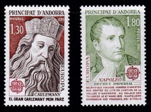 French Andorra 1980 Europa Issue Complete (2)  Napoleon  VF/NH(**)