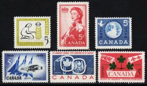 Canada = 1959 Year Collection = MNH-VF #383-388 q08