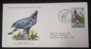 EL)1978 GAMBIA, WORLD WILDLIFE FUND, WWF, ABUKO NATURE RESERVE, LONG-CRESTED EAG