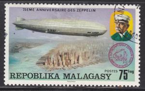 Fr Madagascar 547 Used 1976 Count Zeppelin and LZ-140