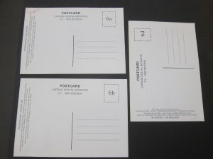 Cyprus 3 nice postcards mint