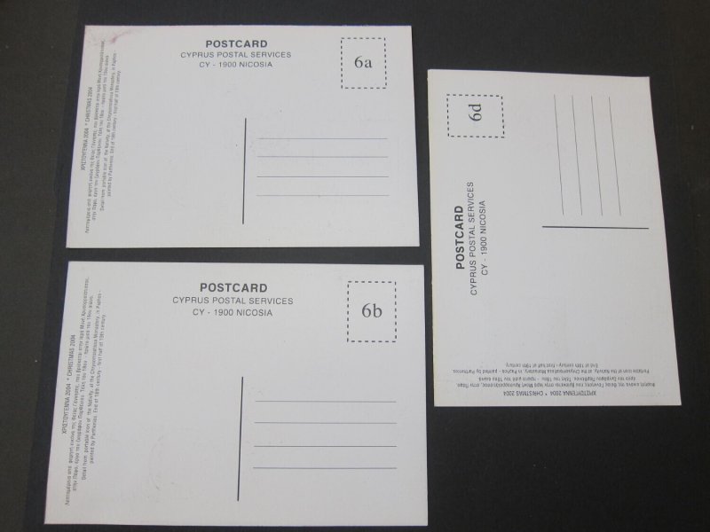 Cyprus 3 nice postcards mint