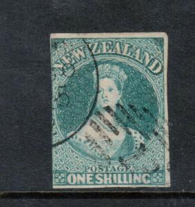 New Zealand #10 Used Fine Tiny Thin At Lower Right **With Certificate**