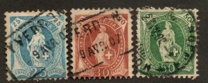 Switzerland 106, 107, 109 Used Wmk. 103