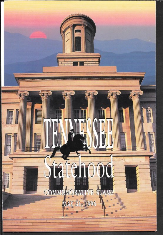 #3070 USPS Ceremony Program 1996 Nashville TN Tennessee Statehood Sheet (12957)